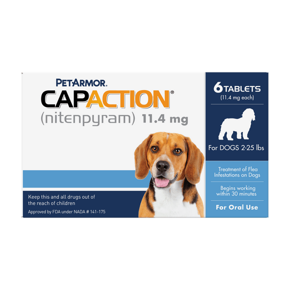 Petarmor Capaction Fast-Acting Oral Flea Treatment for Medium & Large Dogs (25+ Lbs 6 Doses)