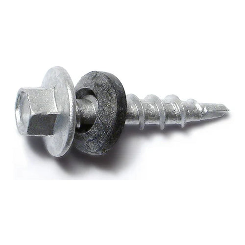 Monster Fastener Silver Ruspert Coated Steel Hex Washer Head Pole Barn Self-Drilling Screws