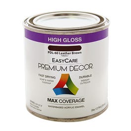 Premium Decor Leather Brown Gloss Enamel Paint, 1/2-Pt.