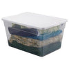 Storage Box, Clear, 56-Qt.