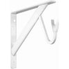 11.25 x 8 x 1-In. White Heavy-Duty Shelf & Rod Bracket