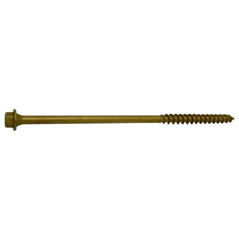 Monster Fastener Tan XL1500 Coated Steel Coarse Thread Hex Washer Head Saberdrive Timber Screws