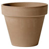 Terra Cotta Clay Pot, Standard, Moka Chocolate Brown, 8-In.