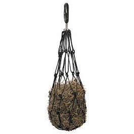 Horse Hay Bag, Black Rope, 42-In.