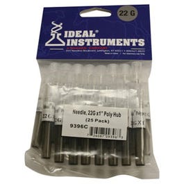 Livestock Injection Needles, Disposable, 1-In. Poly Hub, 22-Ga., 25-Pk.