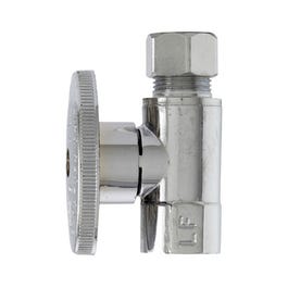 Straight Supply Stop Valve, Chrome, 3/8 x 3/8-In.