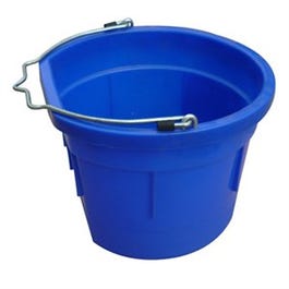 Utility Bucket, Flat Sided, Blue Resin, 8-Qts.