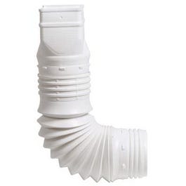 Flex-A-Spout Down Spout Adaptor, White, 3 x 4-In.