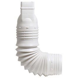 Flex-A-Spout Down Spout Adaptor, White, 2 x 3-In.