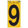 Address Number, Reflective Yellow & Black, 5-In., 9