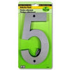 Address Number, Reflective Plastic, 6-In., 5