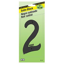 Address Number, Satin Black Zinc, 4-In., 