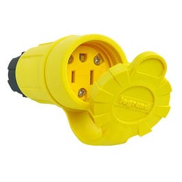 Watertight Connector, Yellow,  2-Pole, 15-Amp, 125-Volt