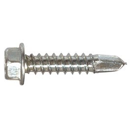 Hex Washer Head, Self-Drilling Screws, #10 x 1-In., 1-Lb.