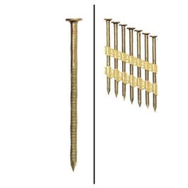 Framing Nails, Plastic Strip, Ring Shank, Brite, 2-3/8-In. x .113, 2,000-Ct.