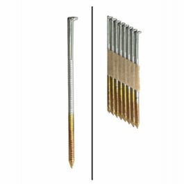 Framing Nails, Paper Tape, Ring Shank, Hot-Dipped Galvanized, 3.25-In. x .120, 2,000-Ct.