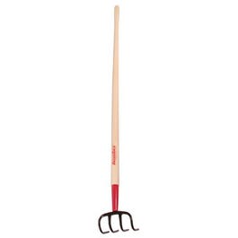 Cultivator, 4-Tine, Forged Steel, Wood Handle