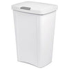 Kitchen Wastebasket, Touch Top, White, 13-Gal.