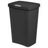 Kitchen Wastebasket, Touch Top, Black, 13-Gal.