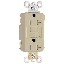 GFCI Receptacle, Duplex, 20A, Almond