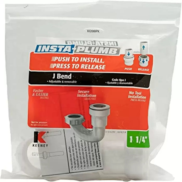 Keeney Insta Plumb 1-1/4 in. D Plastic P-Trap (1 1/4