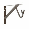 Shelf & Rod Bracket, Bronze, 11.25-In.