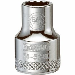 SAE Socket, Shallow, 12-Point, 5/16-In., 3/8-In. Drive