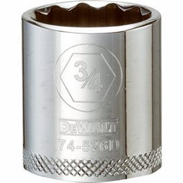 SAE Socket, Shallow, 12-Point, 3/4-In., 3/8-In. Drive