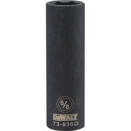 SAE Deep Impact Socket, 6-Point, Black Oxide, 1/2-In. Drive, 5/8-in.