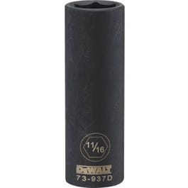 SAE Deep Impact Socket, 6-Point, Black Oxide, 1/2-In. Drive, 11/16-In