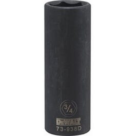 SAE Deep Impact Socket, 6-Point, Black Oxide, 1/2-In. Drive, 3/4-in.