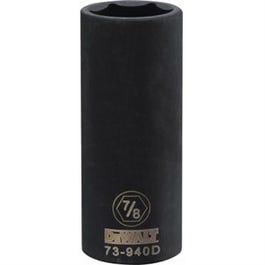 SAE Deep Impact Socket, 6-Point, Black Oxide, 1/2-In. Drive, 7/8-In.