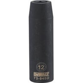 Metric Deep Impact Socket, 6-Point, Black Oxide, 1/2-In. Drive, 12mm