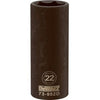 Metric Deep Impact Socket, 6-Point, Black Oxide, 1/2-In. Drive, 22mm