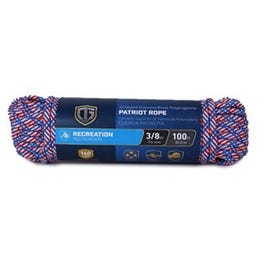 Patriot Rope, Diamond Braided Polypropylene, 3/8-In. x 100-Ft.