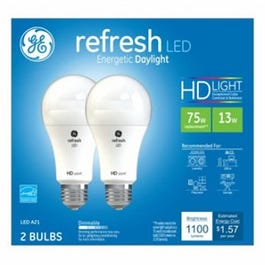 Refresh HD LED Light Bults, Daylight, 1100 Lumens, 13-Watts, 2-Pk.