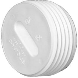 Plastic Pipe Fitting,Toe Saver Floor Plug, PVC, 4-In.