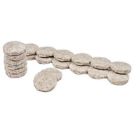 Furniture Pads, Self-Adhesive, Tan Felt, Round, 3/4-In., 24-Pk.