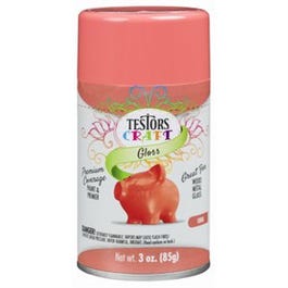 Craft Paint, Coral Gloss, 3-oz. Aerosol