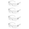 Wraparound Safety Glasses, Clear, 4-Pk.