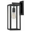 Outdoor Wall Lantern, Matte Black Finish, 60-Watt