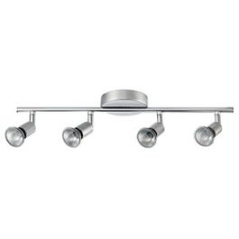 Payton Collection Track Bar, 4-Light, Painted Silver Finish