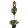 Christmas Lamp Post With PVC Greenery, Pre-Lit, 5-Ft.