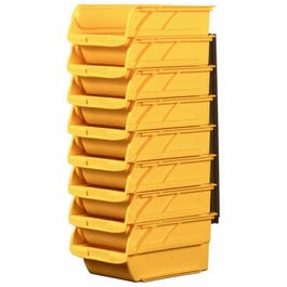 Storage Bin, Yellow Polypropylene, #2, 8-Pk.