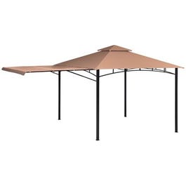 Redwood Gazebo, Steel + Bronze Cover, 11 x 11-Ft.