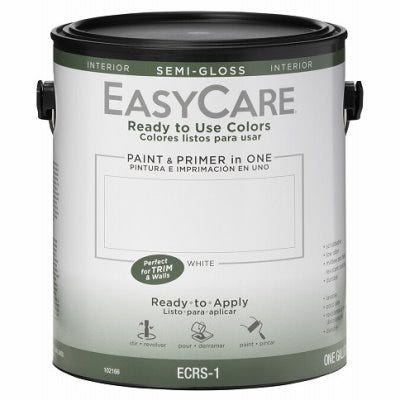 True Value EasyCare Ready To Use Colors Paint & Primer Interior Semi-Gloss Latex (1 Gallon, White, Semi-Gloss)