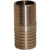 Yellow Brass Insert Coupling, Barbed Ends, 1-1/4-In.