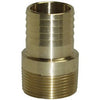 Adapter with Barbed End, Yellow Brass, Male, .75-In.