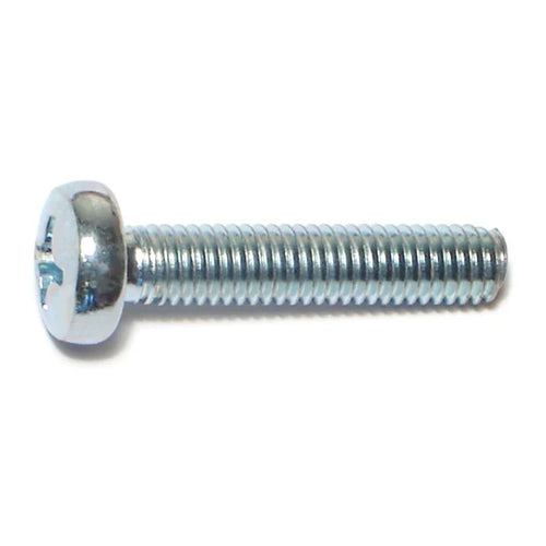 Monster Fastener Zinc Plated Class 4.8 Steel Coarse Thread Phillips Pan Head Machine Screws