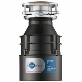 Badger 1 Garbage Disposal,  Continuous-Feed, 1/3-HP